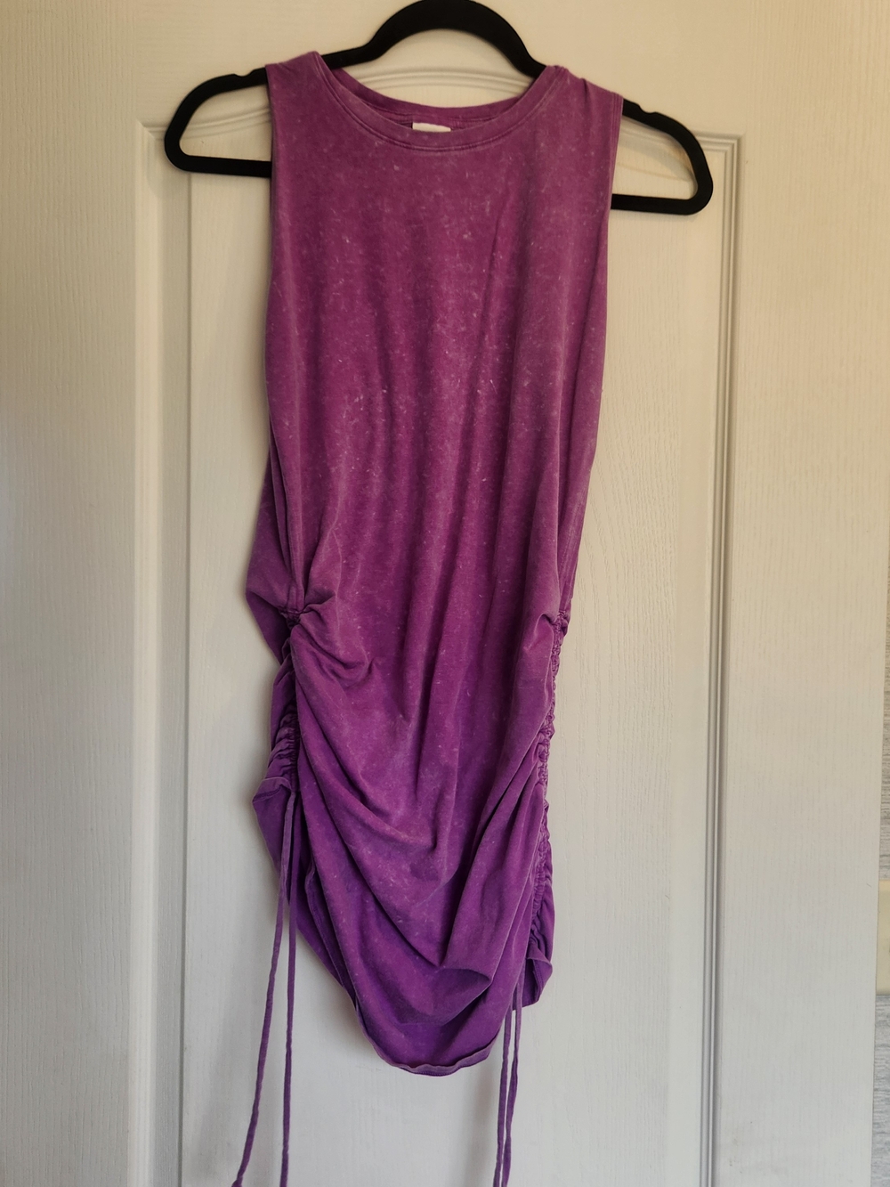 PINK Victoria's Secret Purple Ruched Tank M Euc
